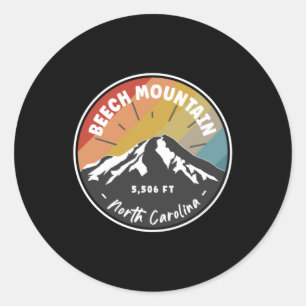Sticker Rond Randonnée Beech Mountain - Caroline du Nord