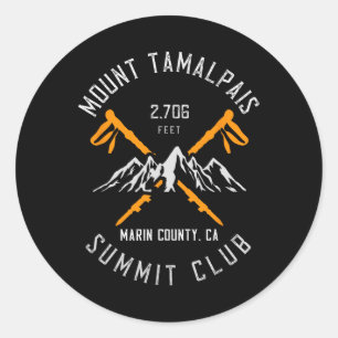 Sticker Rond Randonnée Mont Tamalpais Comté de Marin Californie