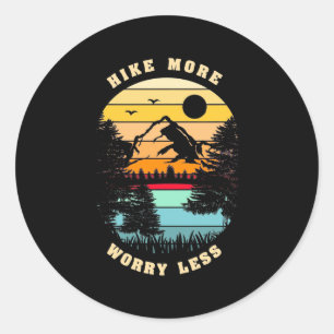 Sticker Rond Randonnée Plus Inquiète Moins