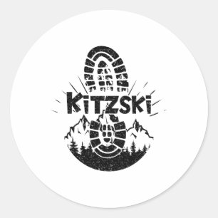 Sticker Rond Randonneur Kitzski Tyrol Autriche Vacances
