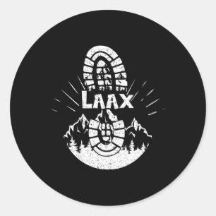 Sticker Rond Randonneur Laax Suisse Randonnée Vacances