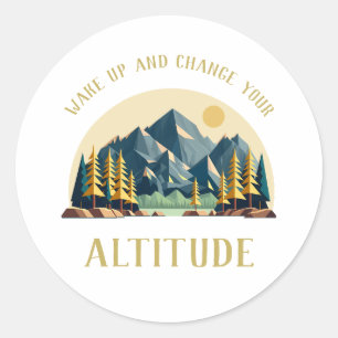 Sticker Rond Randonneur Mountain Sunrise