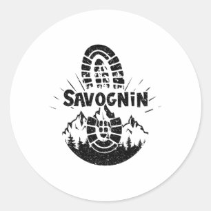 Sticker Rond Randonneur Savognin Suisse Randonnées Vacances