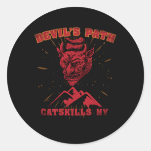 Sticker Rond Randonneurs De Cats Le Chemin De Devil À L'Hauteur