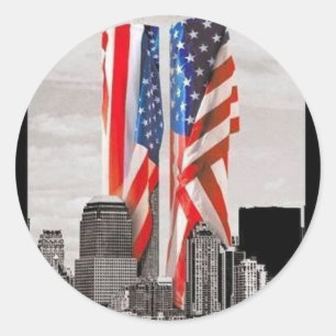 Sticker Rond Rappelez-vous 9/11