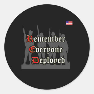 Sticker Rond Rappelez-vous tous déployés Red Friday