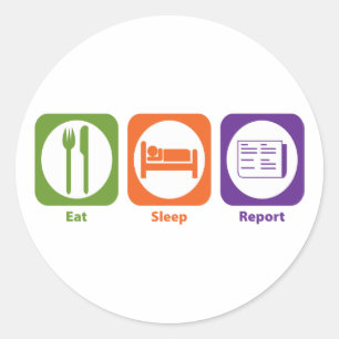 Sticker Rond Rapport sur le sommeil