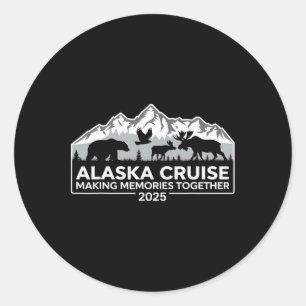 Sticker Rond Rapprocher Famille Amis Et Groupe Alaska Cruise 20