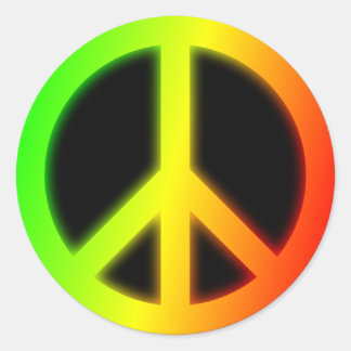 Sticker Rond Rasafarian Peace