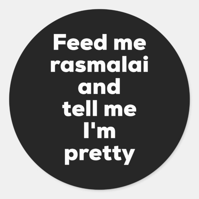 Sticker Rond Rasmalai Ras Malai Paneer Indian Food Inde (Devant)