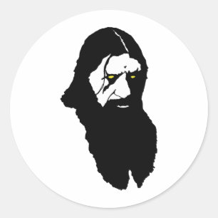 Sticker Rond Rasputin--Noir