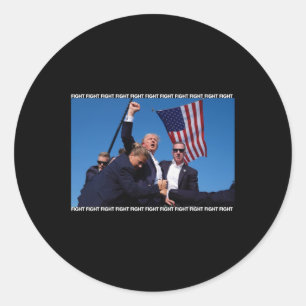 Sticker Rond Rassemblement Tirant Trump Tirant Sur L'Ination De