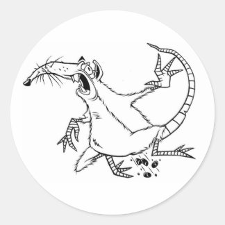 Sticker Rond rat ennemi