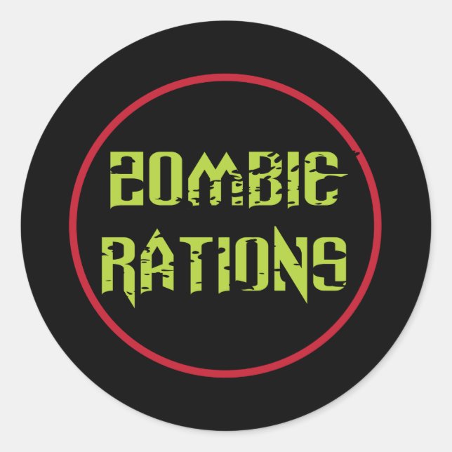 Sticker Rond Rations de Zombie (Devant)
