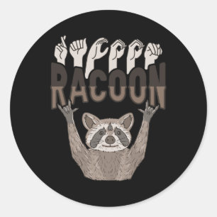 Sticker Rond Raton Ily Asl Langue Des Signes Sourds Perte Audit