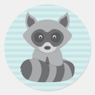 Sticker Rond Raton laveur de bébé