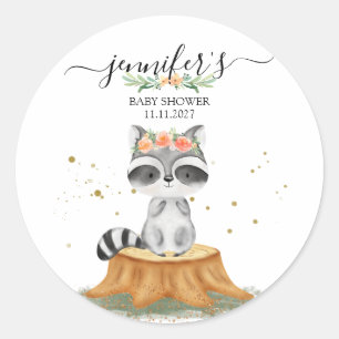 Sticker Rond Raton laveur des bois