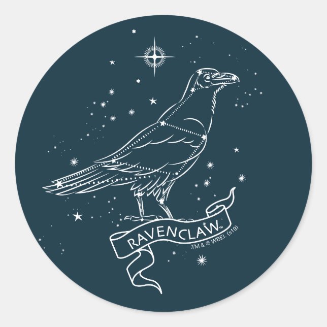 Sticker Rond RAVENCLAW™ - Graphique de constellation (Devant)