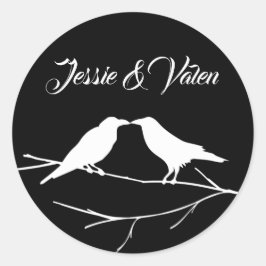 Sticker Rond Ravens Mariage gothique