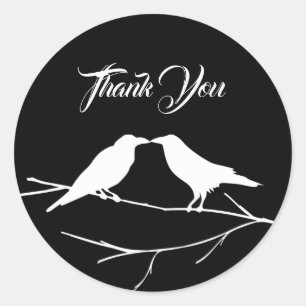 Sticker Rond Ravens Mariage gothique