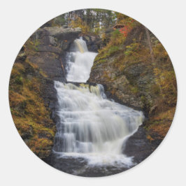 Sticker Rond Raymondskill Falls à l'automne 2018
