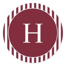Rayure Classique Élégant Monogramme
