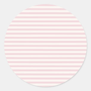 Sticker Rond Rayures de printemps Douce rose ll
