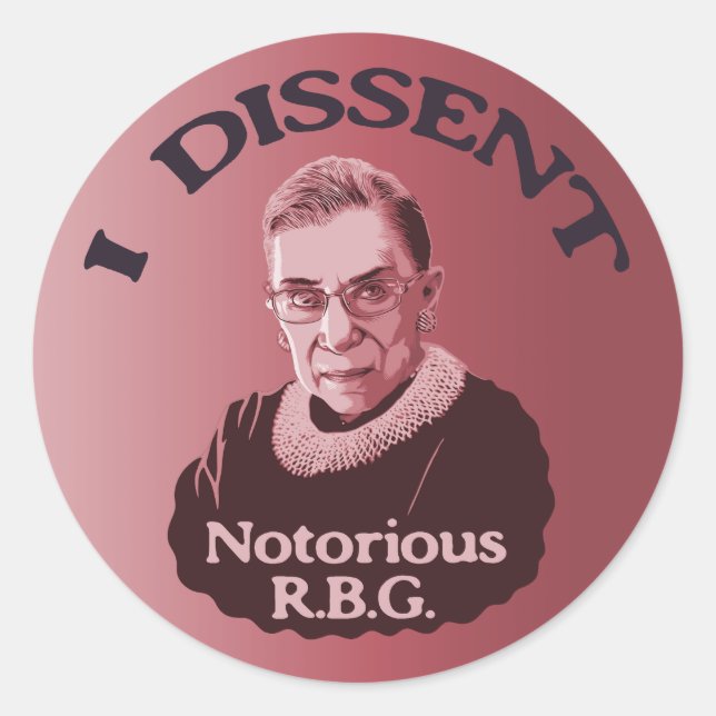 Sticker Rond RBG notoire - p (Devant)