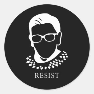Sticker Rond RBG notoire - Stand for Justice & Equality