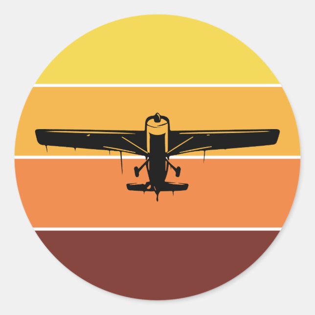Sticker Rond RC Modèle Réalisation des plans Avion Avion Pilote (Devant)