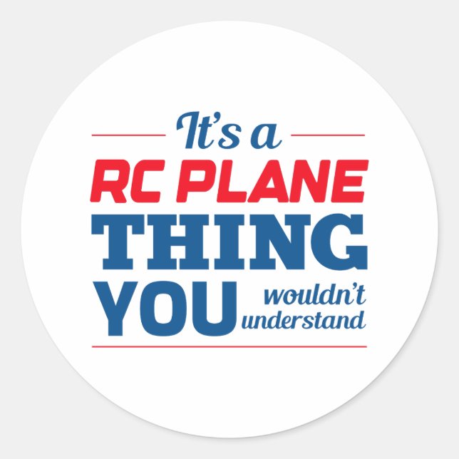 Sticker Rond RC Modèle Réalisation des plans Avion Avion Pilote (Devant)