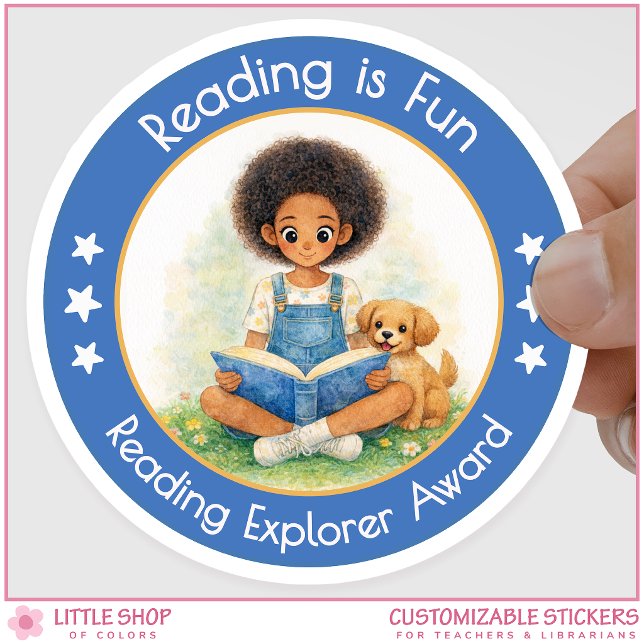 Sticker Rond Reading is Fun Reading Explorer Award (Créateur téléchargé)
