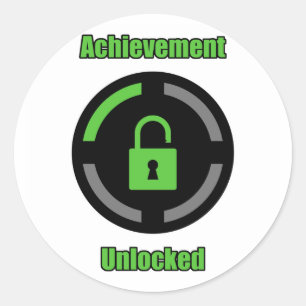 Sticker Rond Réalisation déverrouillée