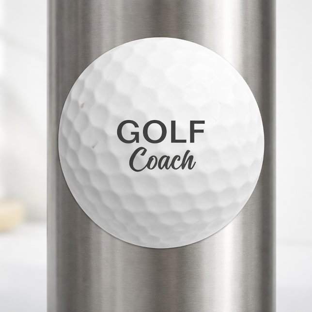 Sticker Rond Realistic Ball | Golf Coach (Créateur téléchargé)