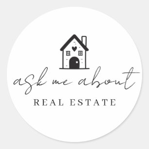 Sticker Rond Realtor Me Demandez À Propos Immobilier Promotionn