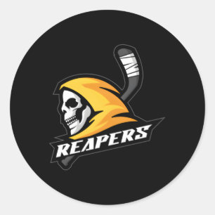 Sticker Rond Reapers Hockey Jaune
