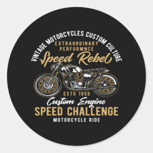 Sticker Rond Rebel de moto
