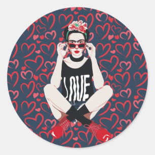 Sticker Rond Rebel Frida