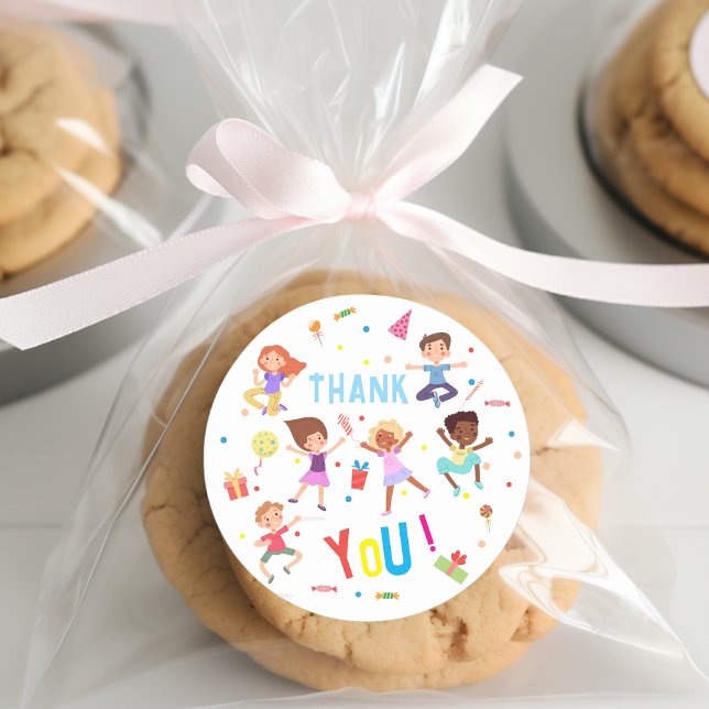 Sticker Rond Rebondissons l'anniversaire de enfant du parc de s (Créateur téléchargé)