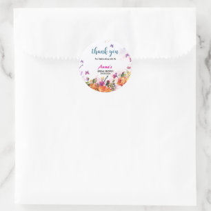 Sticker Rond Réceptions de mariage dans un jardin de papillons 