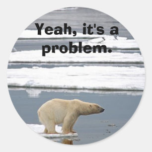 Sticker Rond Réchauffement climatique