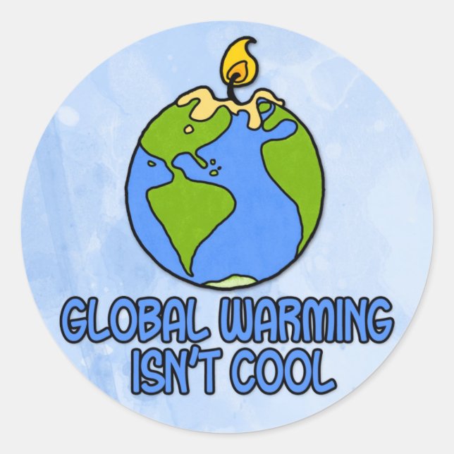 Sticker Rond réchauffement climatique (Devant)