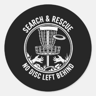 Sticker Rond Recherche et sauvetage de disc golf aucun disque l