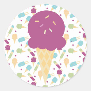 Sticker Rond Récompense de pépites de glace