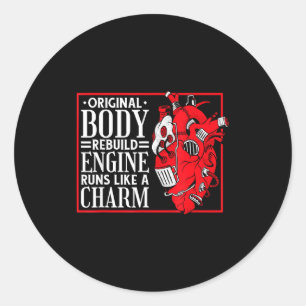 Sticker Rond Reconstruction du moteur du corps d'origine, chiru