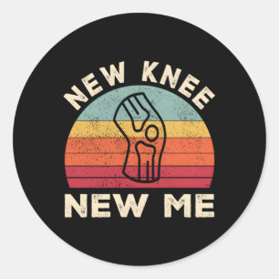 Sticker Rond Récupération du genou Nouveau genou Nouveau Moi