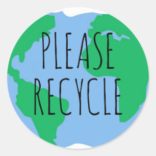 Sticker Rond Recyclage