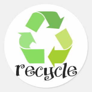 Sticker Rond Recycle Symbole !