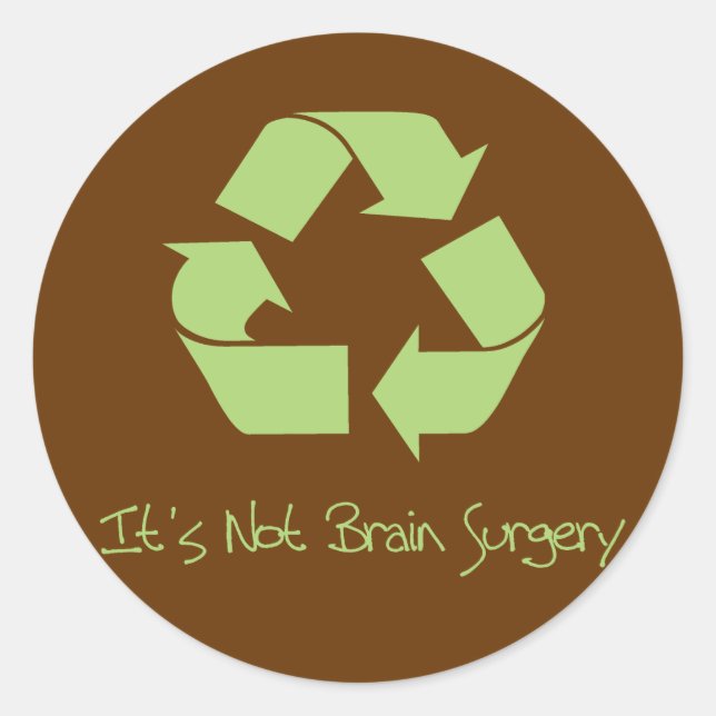 Sticker Rond Recycler c'est facile (Devant)