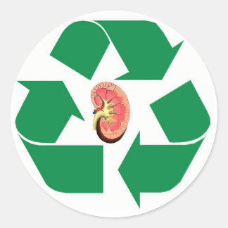 Sticker Rond Recycler le rein